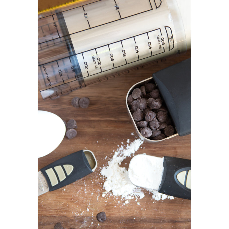 KitchenArt 4Pieces Plastic Measuring Cup and Spoon Set & Reviews Wayfair